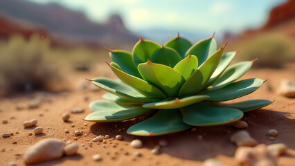 Fototapeta premium Welwitschia Thriving in the Desert