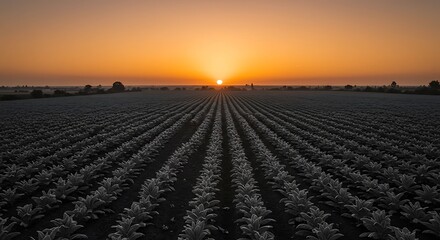 Obraz premium winter sunset in the netherlands