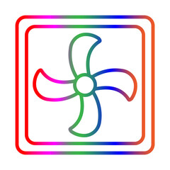 Ventilation line gradient icon