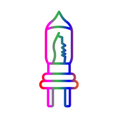 Lamp line gradient icon