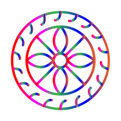 Tyre line gradient icon