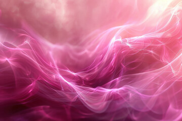 Fototapeta premium The artwork showcases a soft pink background with fluid, smooth blurs that create an ethereal atmosphere. This blend of colors promotes relaxation and a sense of peace.