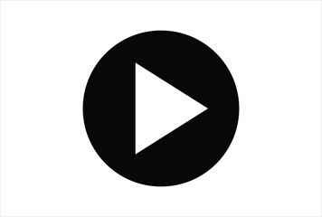 Play Icon Black arrow icon isolated on transparent background vector template