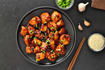 Easy teriyaki chicken on plate