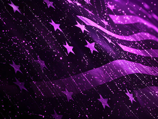 Purple abstract background for US Independence Day. Neural network AI generated art