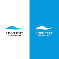 Water Wave Icon Logo Template Vector