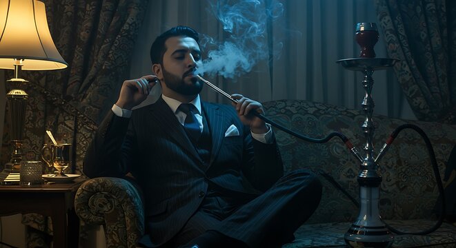 young man with a ilustration demonstrant