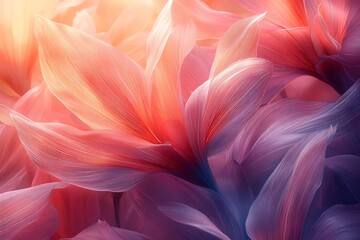 Delicate Pink and Purple Flower Petals Abstract