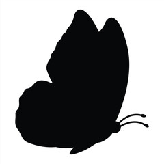 Collection of vector silhouettes of butterflies isolated on white background. Collection of Different Butterfly Poses, Perfect symbol for your web site design, logo, app, UI. Vector illustration, EPS.