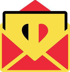 Belgium message post flag icon