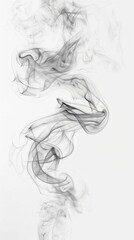 Black realistic smoke, dust clouds isolated on white background