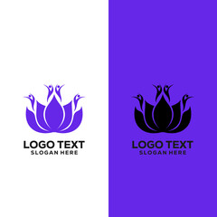 design lotus and person logo