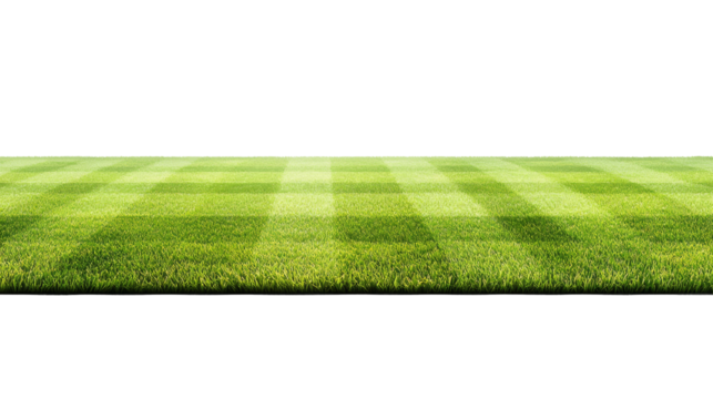 Vibrant green grass with a checkerboard pattern on a transparent background suitable for various designs