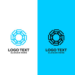 Obraz premium high tech and communications logo