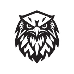 Obraz premium Dynamic Abstract Figure in Minimalist Black Silhouette