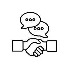 Negotiation vector icon