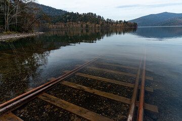 然別湖の湖底線路