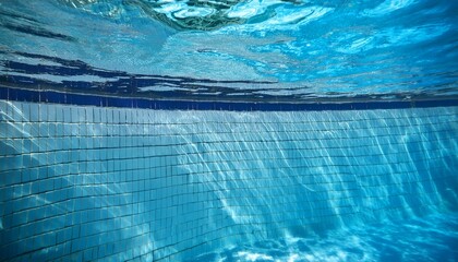 Obraz premium angled view of swimming pool water with gentle ripples