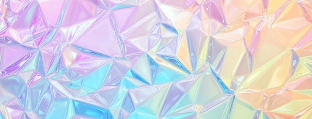 A holographic textured background featuring rainbow colors and a diamond pattern, creating a stunning hologram effect. Perfect for design and print applications on paper or foil, adding a dynamic and 