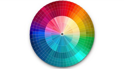 Obraz premium A geometric color wheel design with sharp, clean lines and vibrant shades.