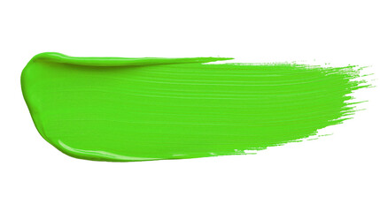 green paint brush stroke isolated. color paint on transparent background. png