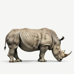 Obraz premium A realistic illustration of a rhinoceros.