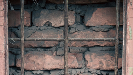 pattern old brick wall close up
