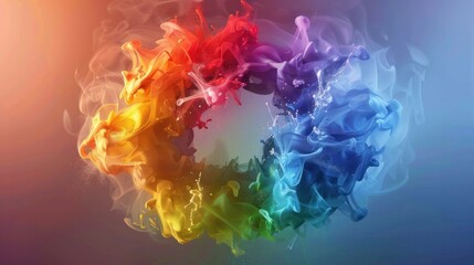 A visually engaging infographic of a color wheel, showing the color harmony principles.