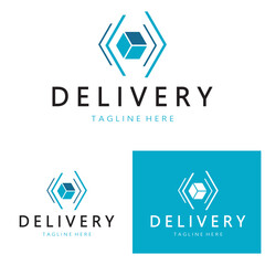 logistics logo icon illustration vector design  distribution symbol  delivery of goods  economy  finance