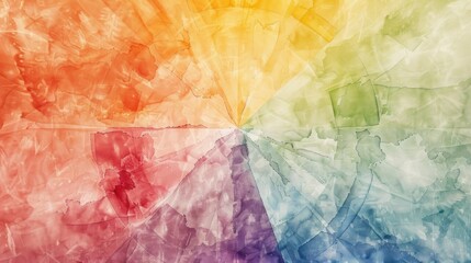 Obraz premium A color wheel created in a watercolor style with a light, organic feel to the colors.