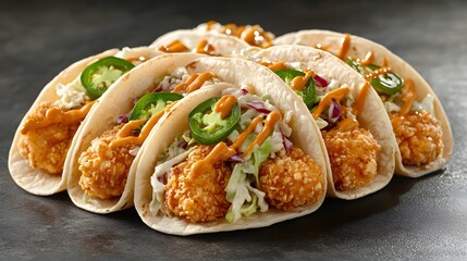 Innovative Tacos Featuring Crispy Popcorn Chicken with Spicy Jalape&Acirc;&plusmn;os and Crunchy Coleslaw &Atilde;&raquo; A Flavor Journey