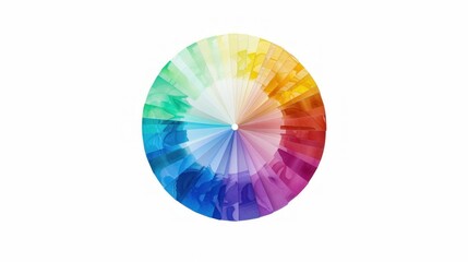A color wheel on a white background, showcasing a variety of bold and bright hues.