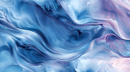 Obraz premium A pastel blue abstract wave design with flowing forms and soft gradients.