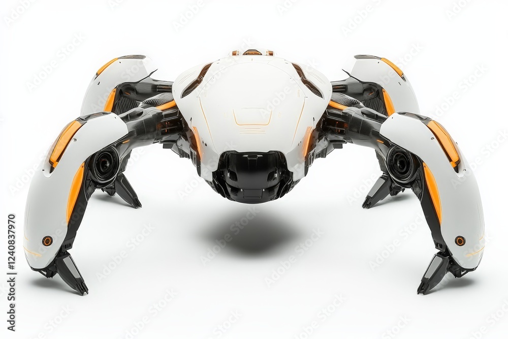 Aufkleber Futuristic robotic design showcasing advanced technology and engineering in a minimalist setting