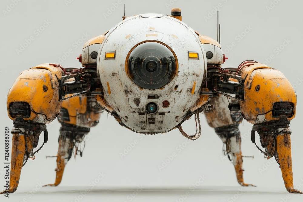 Aufkleber Robotic exploration device with advanced features and a rugged design on display in a modern studio setting