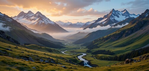 View from the top , Breathtaking Nature View with Sunrise