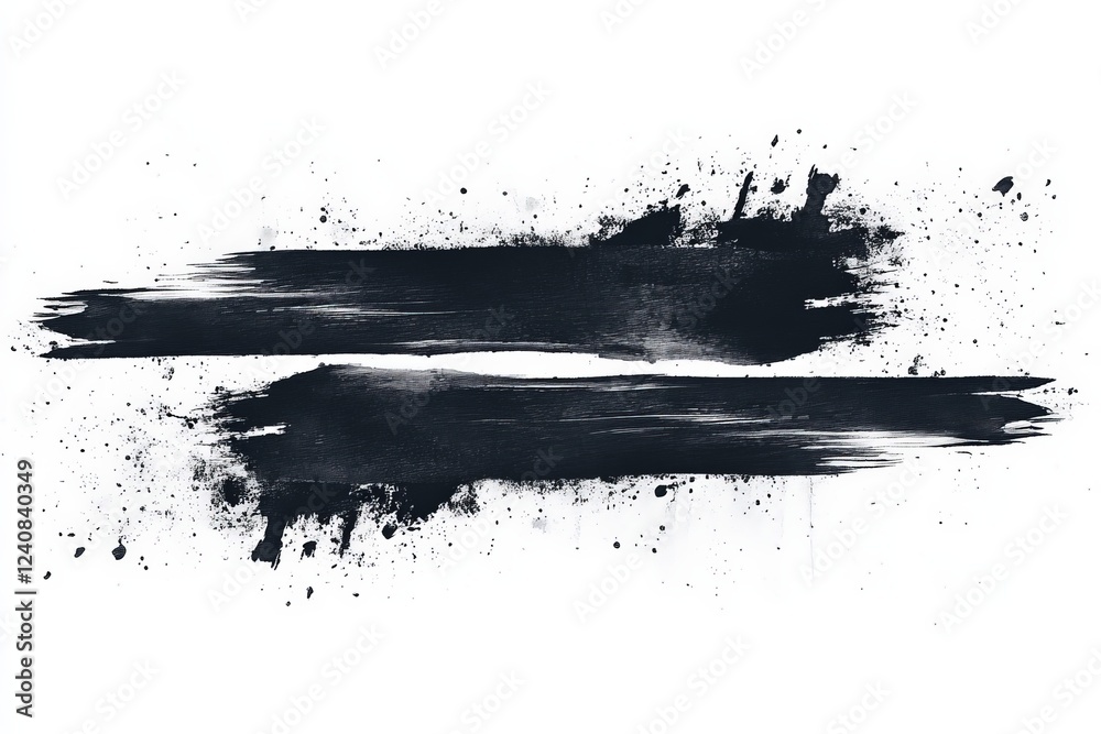 Poster bold and expressive black brush strokes create a striking abstract artwork that inspires creativity 