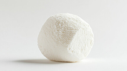 Single marshmallow on a white background