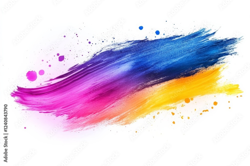 Poster colorful abstract brushstroke design representing creativity and artistic expression