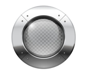 Porthole with transparent glass vector © denisik11