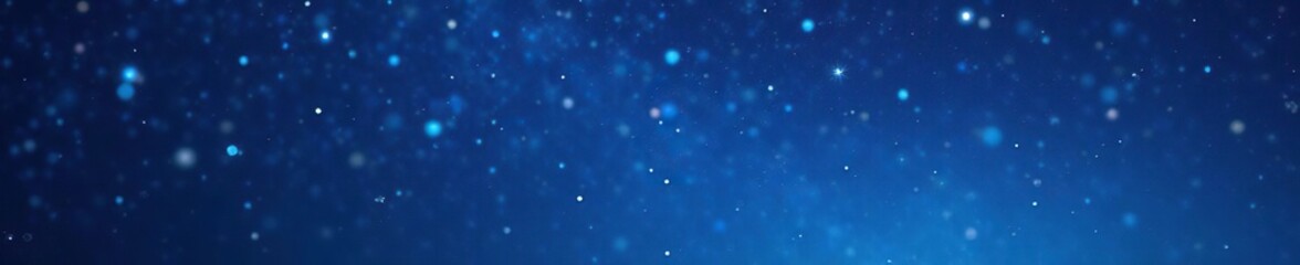 Obraz premium Sparkling tiny dots scattered across the darkening sky, nighttime sky with stars, blue misty background