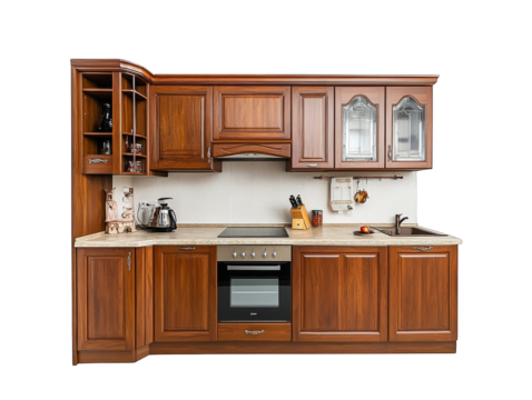 Modern kitchen design featuring sink and microwave integration modern