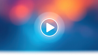 Abstract Play Button Background Design