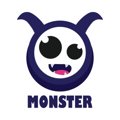Monster cartoon devil character illustration
