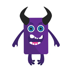 Monster cartoon devil character illustration