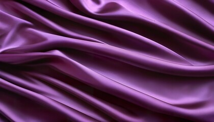 Obraz premium Luxurious Purple Silk Fabric Drapery, Soft Texture, Elegant Waves, Rich Color, Smooth Surface, Deep 