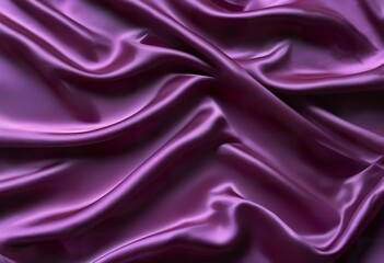 Obraz premium Luxurious Purple Silk Fabric Drapery, Soft Texture, Elegant Waves, Rich Color, Smooth Surface, Deep 