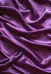 Obraz premium Luxurious Purple Silk Fabric Drapery, Soft Texture, Elegant Waves, Rich Color, Smooth Surface, Deep 