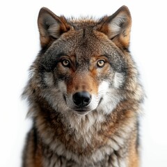 Obraz premium Majestic wolf portrait against a clean background