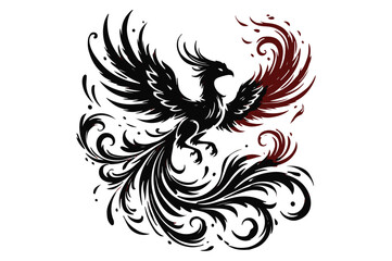 "Phoenix Rising Tattoo Design"